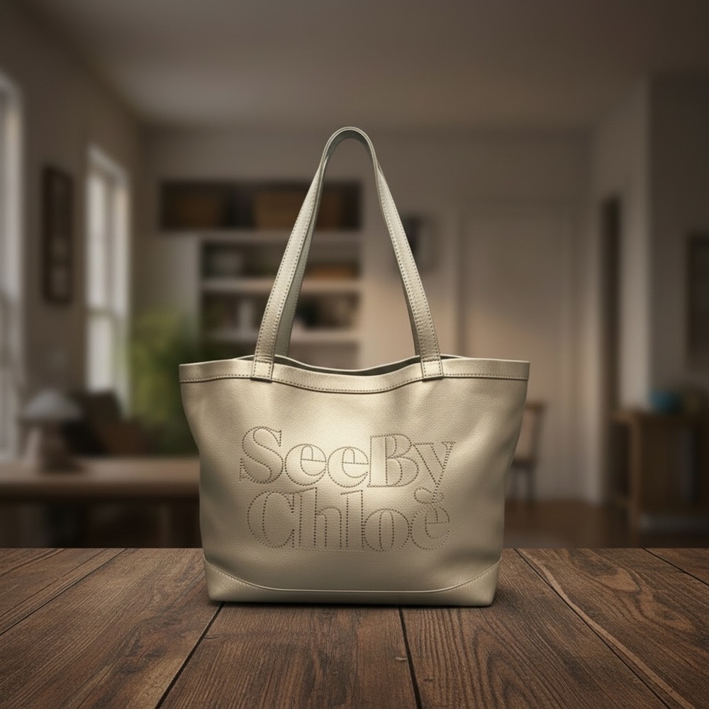 See By Chloe Gold Tote Bag EUC!!! - Picture 3 of 13